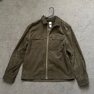 Corduroy Brown Men’s Size L Zip Up Jacket